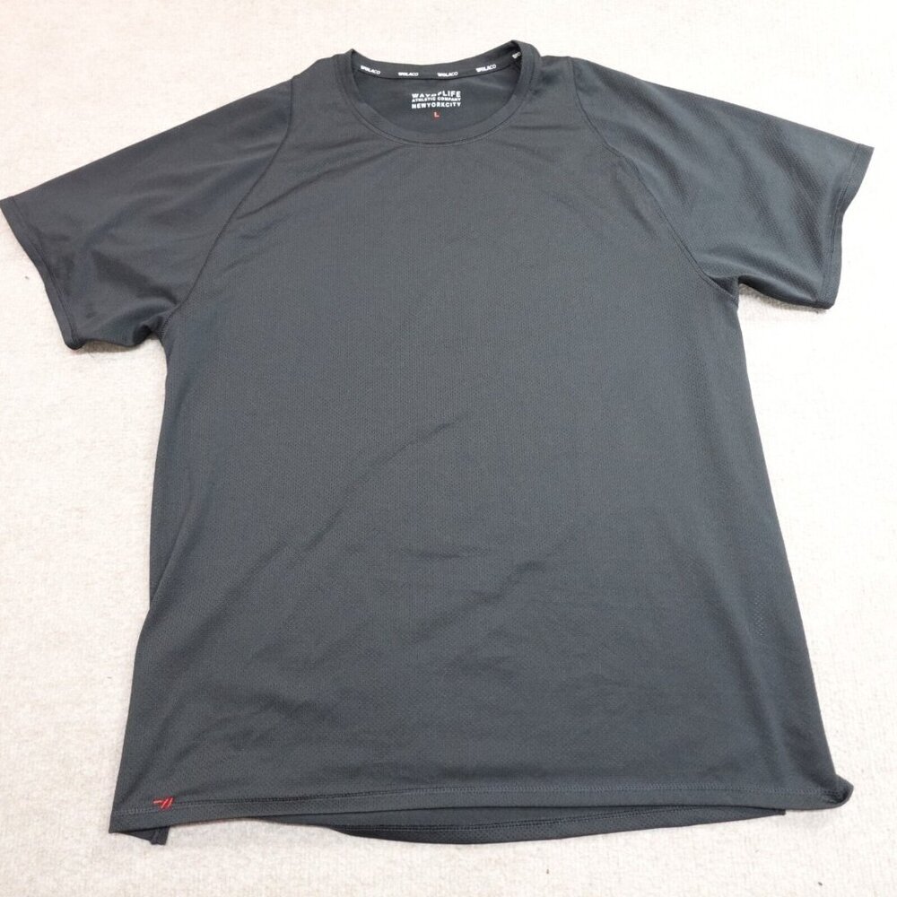 Wolaco Shirt Large Black Solid Performance Raglan - image 1
